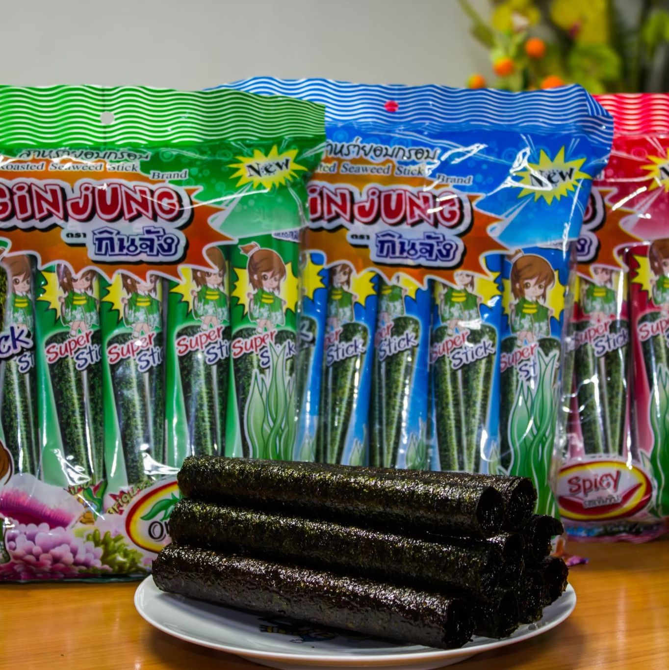 สาหร่าย แท่ง อบกรอบ