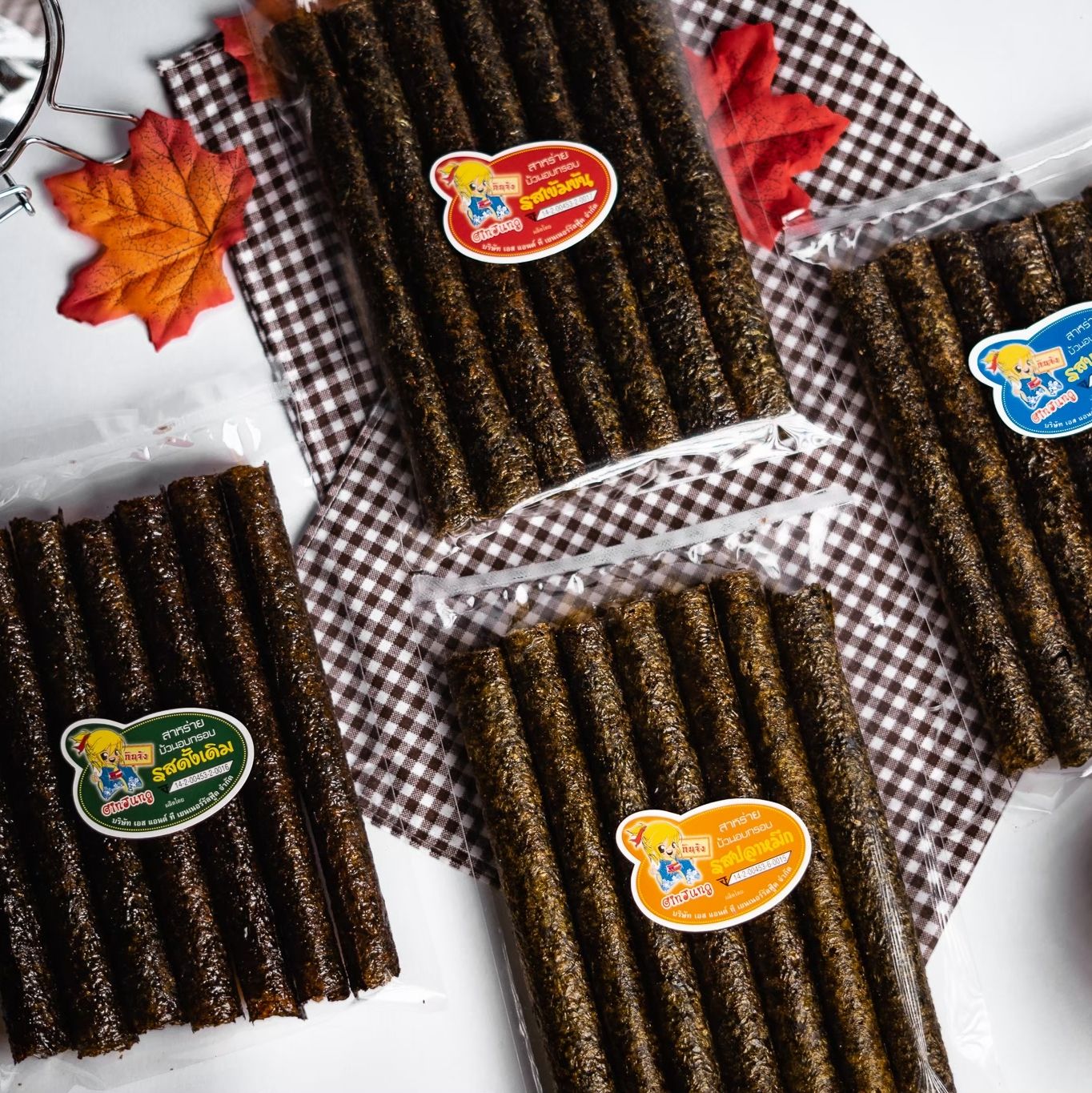 สาหร่ายอบม้วนอบกรอบ ตรากินจัง